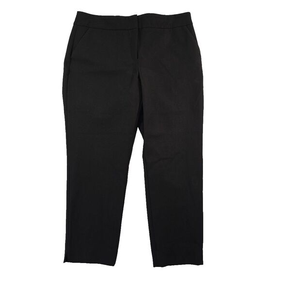 CHICO'S Ankle Slimming Pants Slacks Women Size 2.5 R US 14 Flat Front Black - Picture 1 of 9